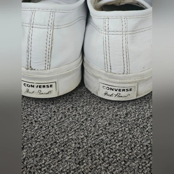 Jack Purell Converse White Leather Sneakers - Picture 6 of 8